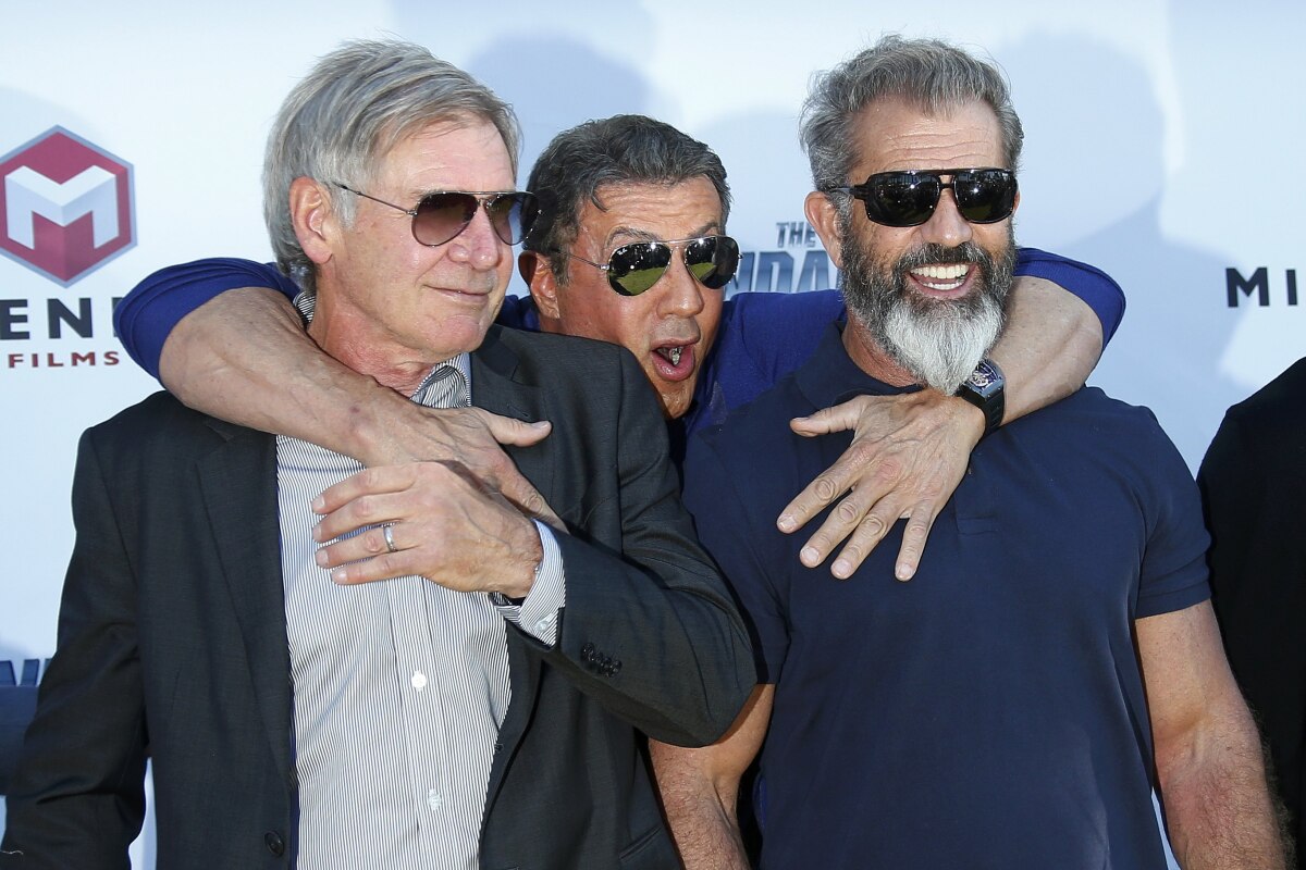 ) Harrison Ford, Sylvester Stallone, Mel Gibson - 