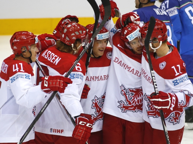Dánsko, hokej, MS 2014, radosť