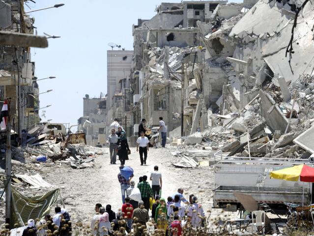 Sýria, Homs, kríza, bombardovanie,