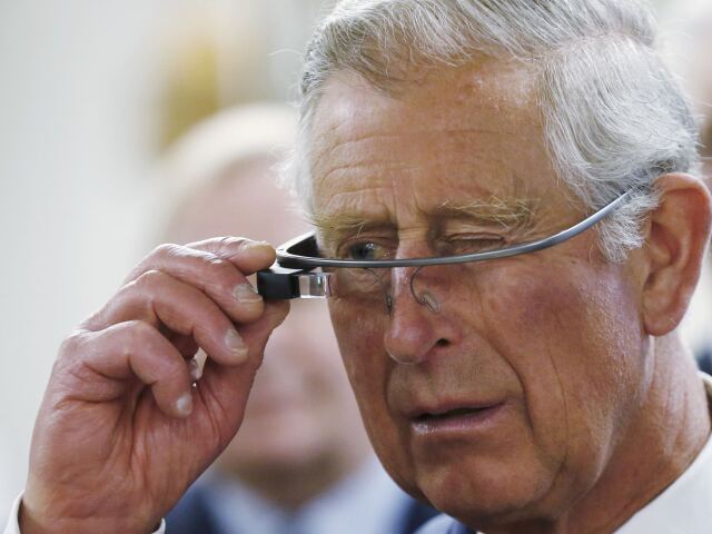 google glass, okuliare, princ Charles