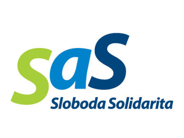 SAS, sloboda a solidarita, logo