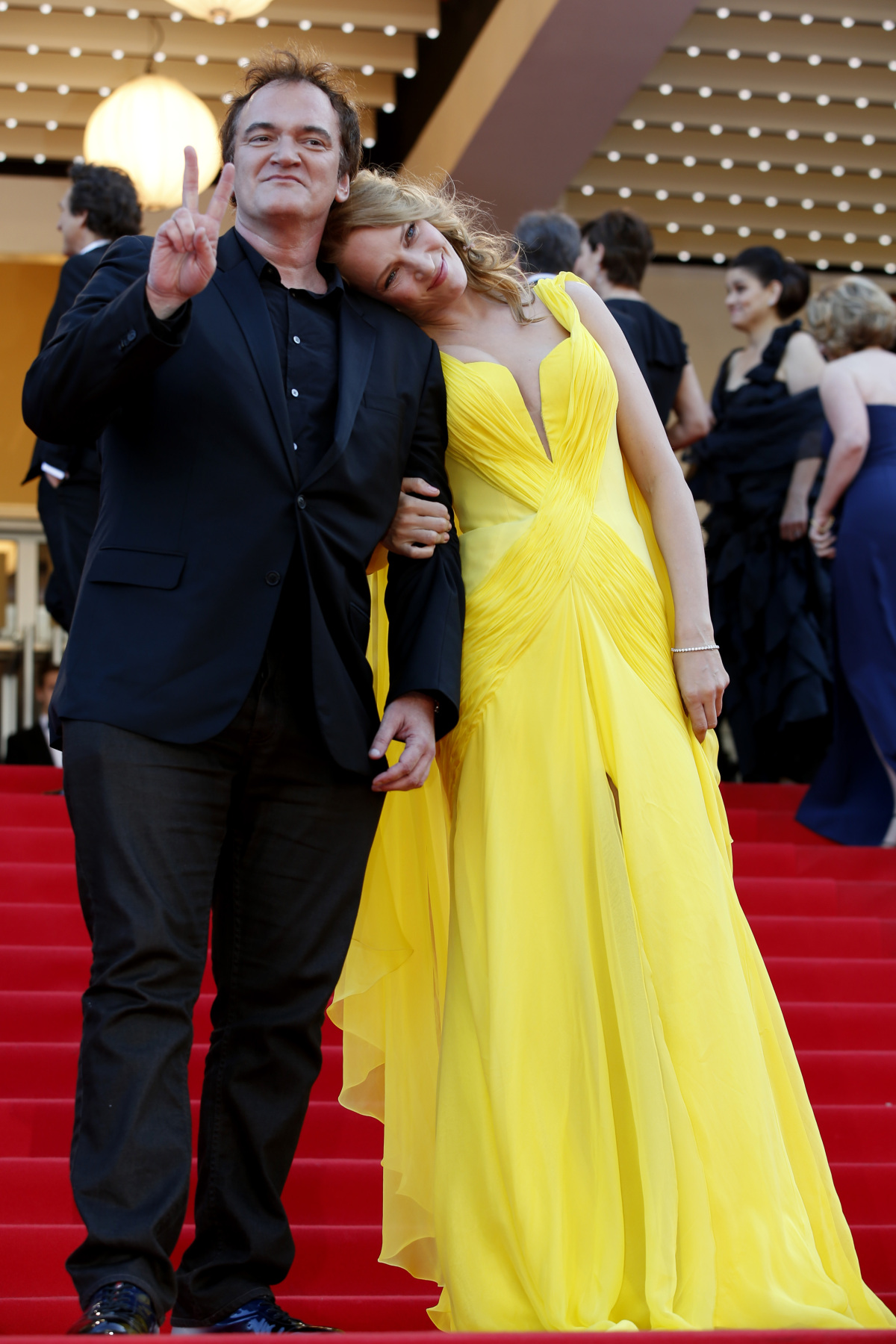 Režisér Quentin Tarantino s herečkou Umou Thurman.