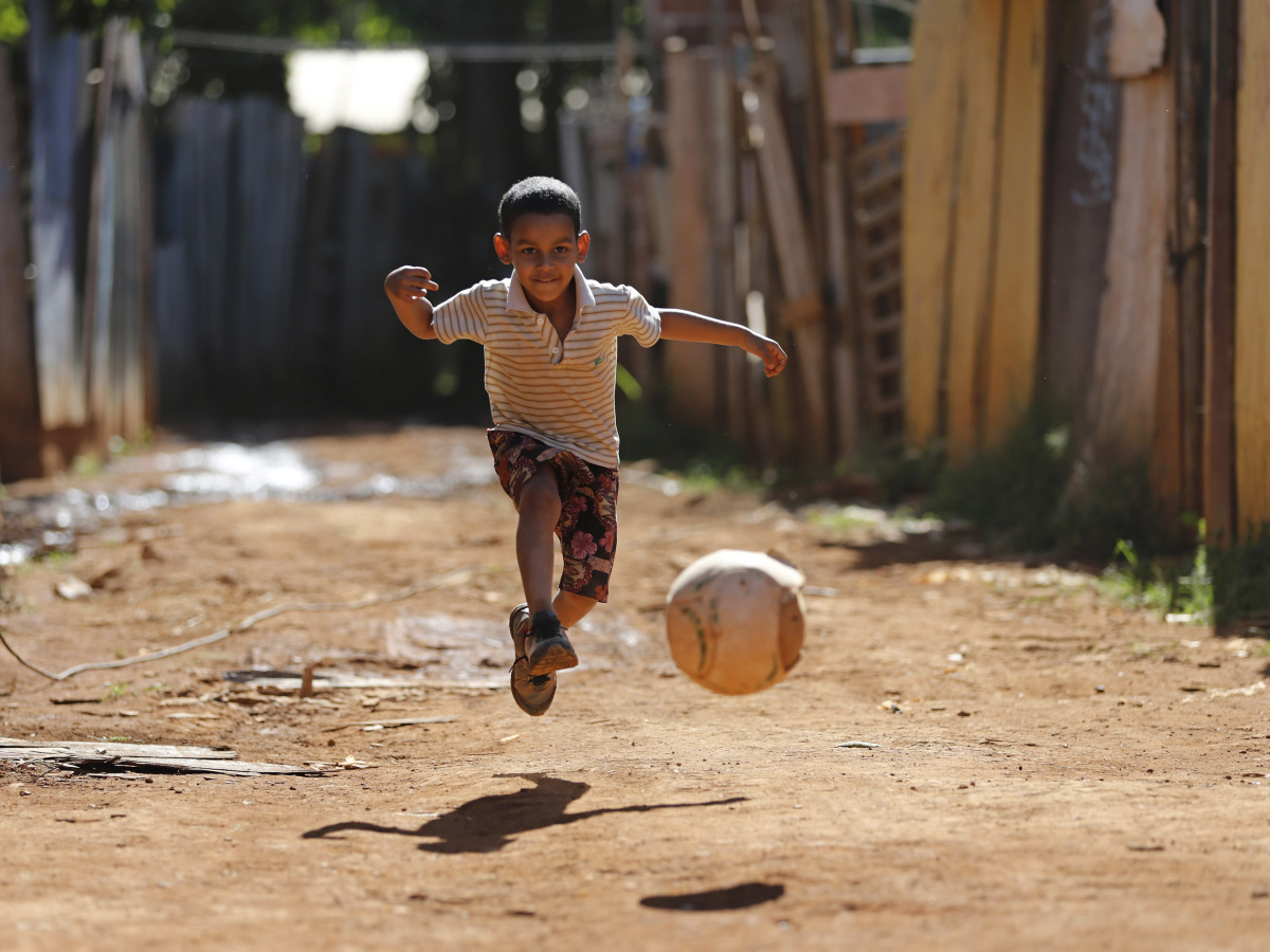 futbal, lopta, favela