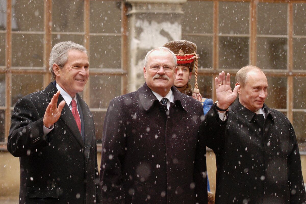 Gašparovič, Putin, Bush