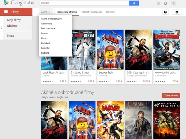 Filmy Google Play