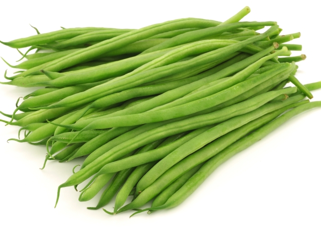 zelené fazuľky, struky