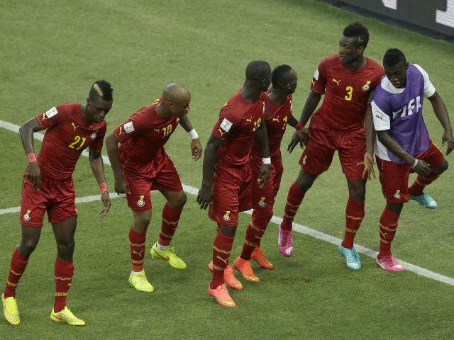 Ghana, futbalisti, radosť