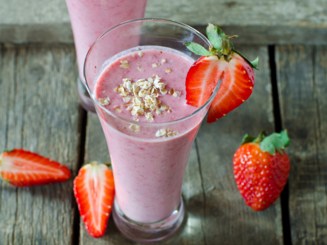 jahody, smoothie