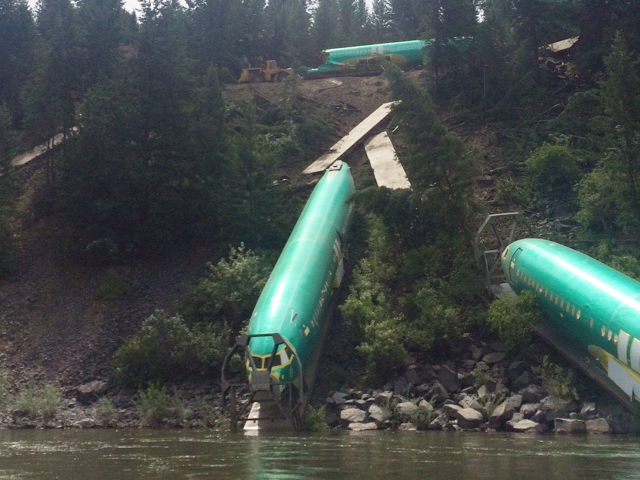 Boeing, Montana, trup, nehoda