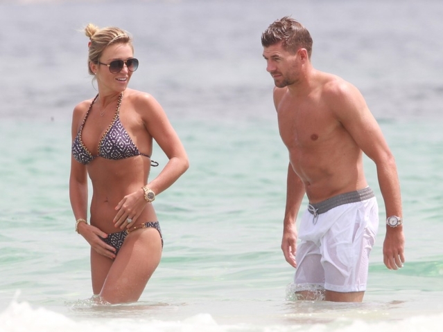 Steven Gerrard a jeho polovička Alex Curran