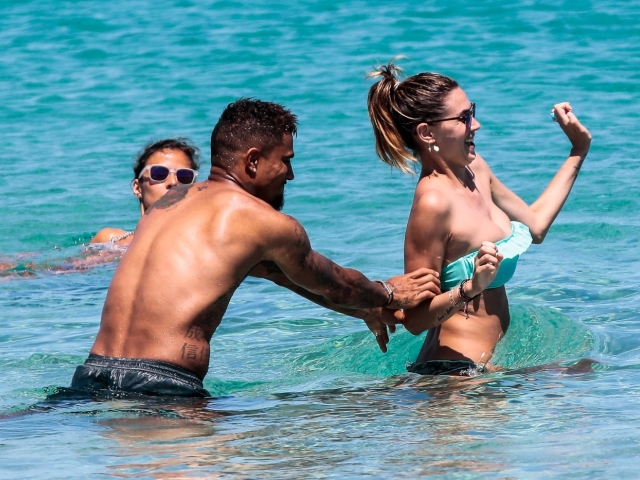Kevin Prince Boateng so svojou priateľkou Melissa Satta