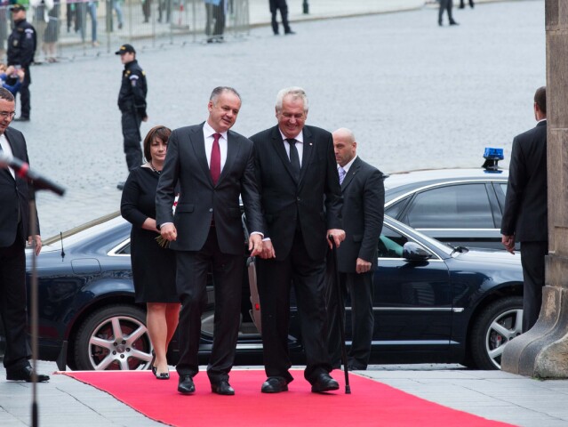 Andrej Kiska, Miloš Zeman, Česko, Praha, stretnutie, prezidenti
