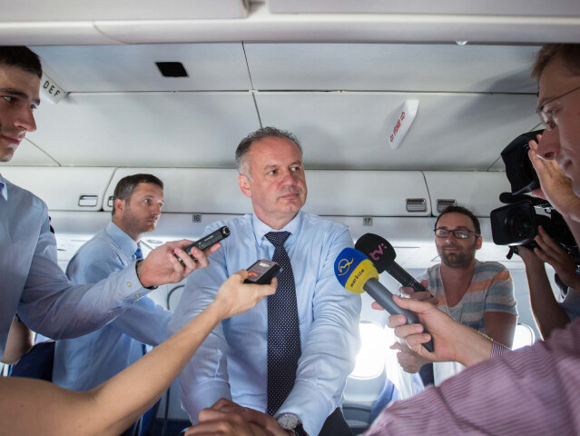 Andrej Kiska, prezident, lietadlo