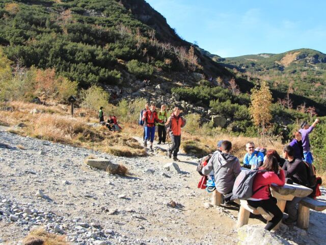 turisti, Roháče, Západné Tatry, náučný chodník