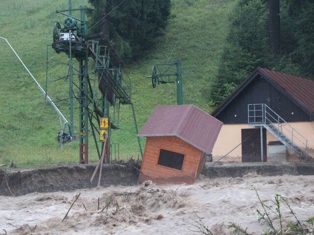 Záplavy, storočná voda, Vrátna