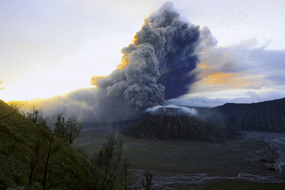 Sopka Gunnug Bromo v národnom parku Bromo, Jáva, Indonézia.