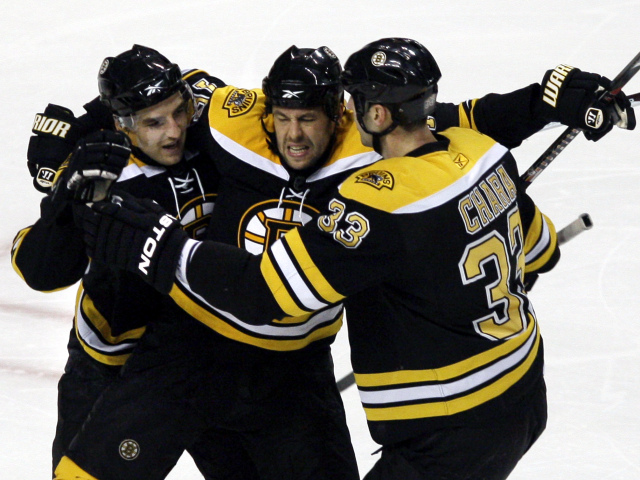 Marco Sturm, Patrice Bergeron, Zdeno Chára