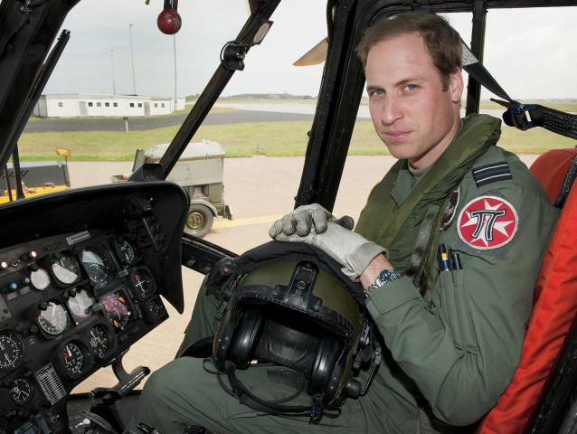 Princ William, Británia, vrtuľník, pilot