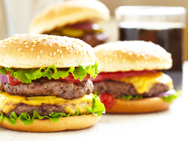 fast-food, hamburger, jedlo, 
