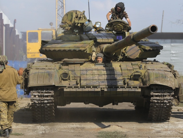 Ukrajina, Rusko, tank, proruskí rebeli
