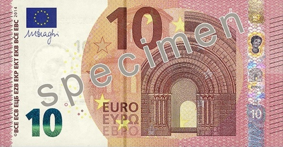 Desaťeurová bankovka zo série Európa
