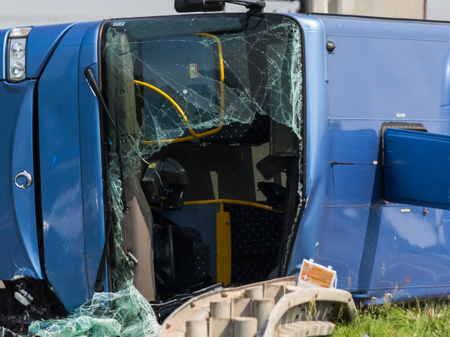 havária autobusu pri Bratislave