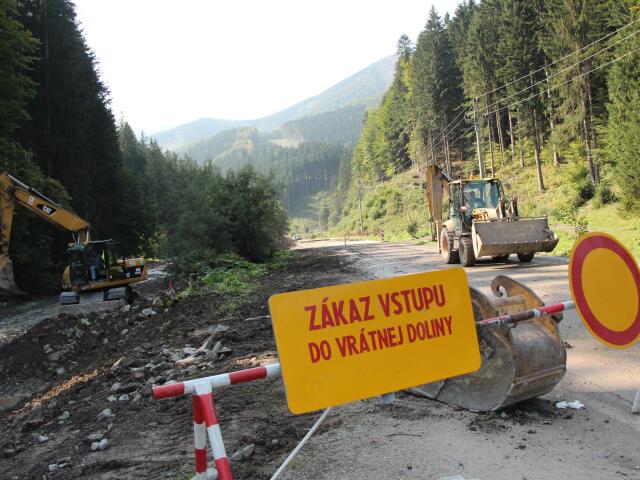 vrátna dolina, terchová, cesta, stavba, cestári