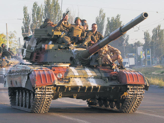 Ukrajina, tanky, Mariopoľ