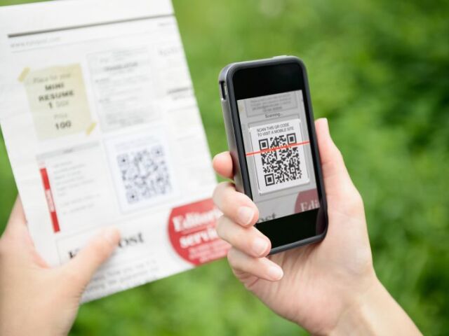 mobil, QR kód, komunikácia, faktúra