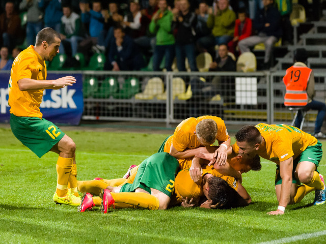 Žilina - Slovan, radosť futbalistov Žiliny