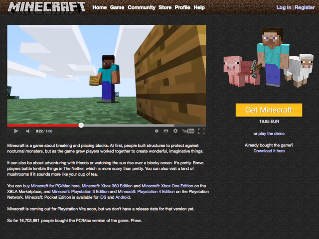 Mojang, Minecraft