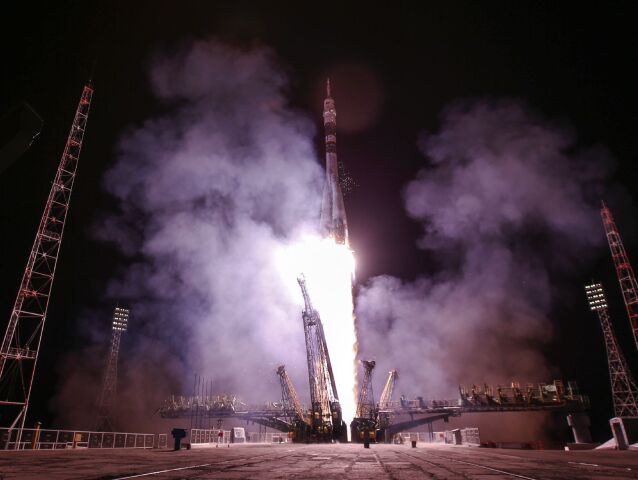 Sojuz, NASA, ISS, kozmonauti, astronauti, Jelena Serovová, Alexander Samokuťajev, Barry Wilmore, kozmická loď,