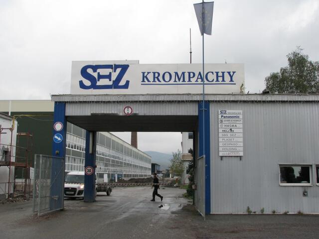 Krompachy, Panasonic, SEZ, priemyselný park