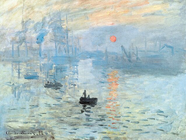 impresionizmus, Claude Monet, soleil levant, olejová maľba, obraz, Paríž,