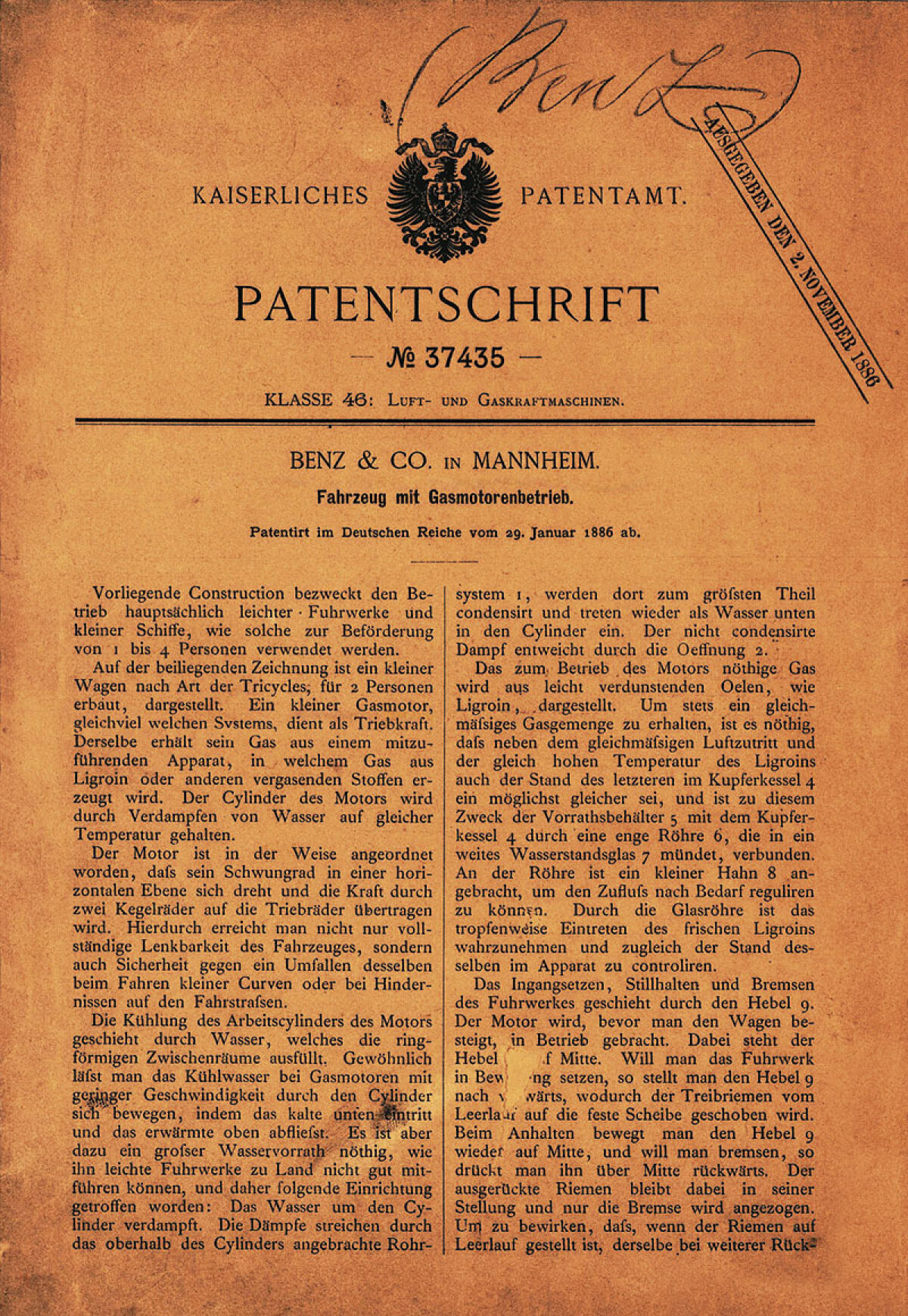 Karl Benz - Motorwagen
