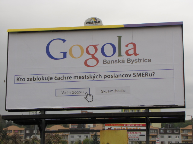 Gogola, bilbord, Google, Banská Bystrica