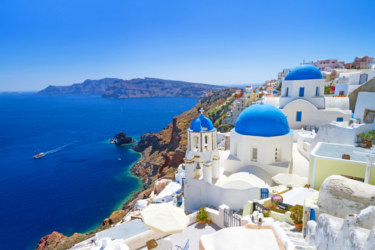 Santorini, Grecko, ostrov,