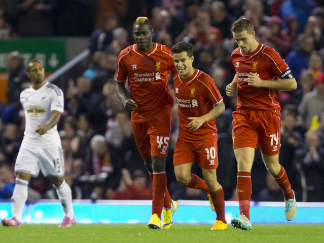 Mario Balotelli, Philippe Coutinho, Jordan Henderson