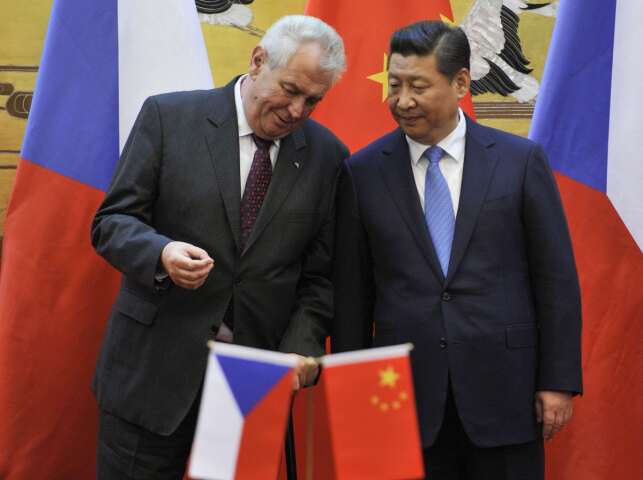 Miloš Zeman, Čína