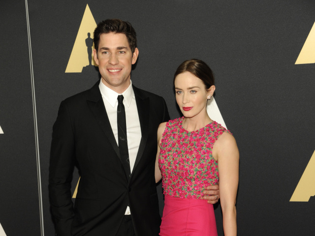 Herečka Emily Blunt s manželom Johnom Krasinskim.