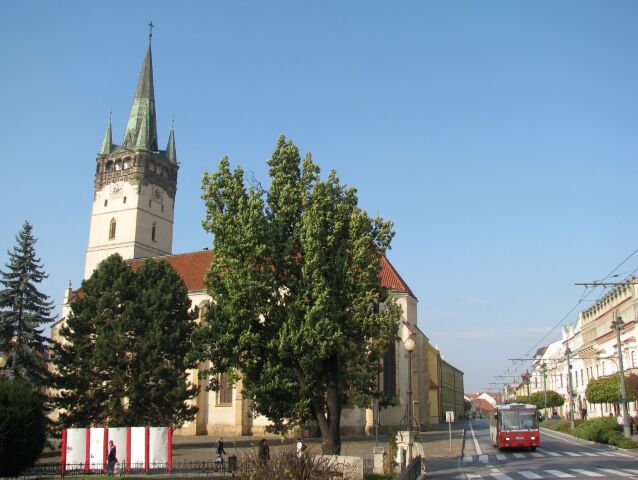 Prešov, centrum, mesto, trolejbus