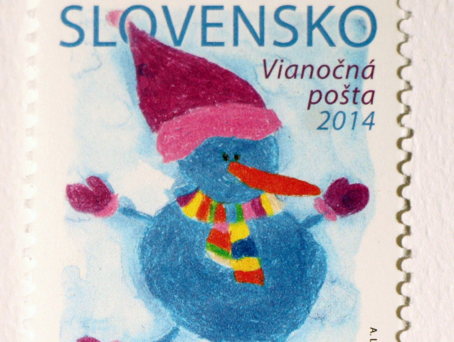 poštová známka, snehuliak