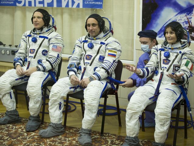 kozmonauti, ISS, Sojuz, Kazachstan,