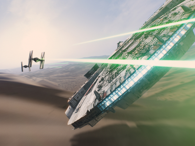 Záber z traileru Star Wars: The Force Awakens.