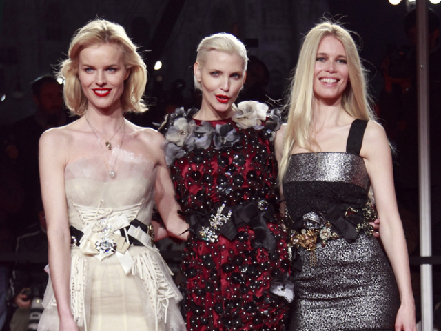 Eva Herzigova, Nadja Auermann a Claudia Schiffer
