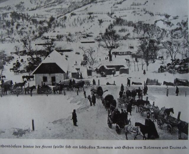 zásobovanie, karpaty, vojna, sneh,
