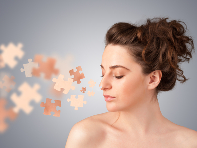 žena, puzzle