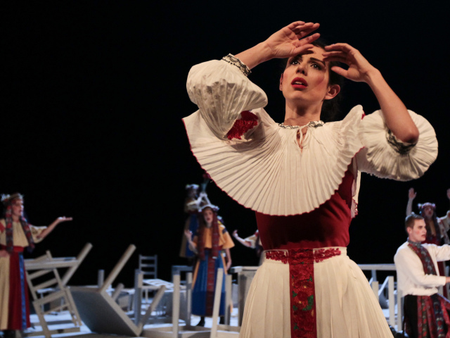 Kristína Turjanová v hlavnej úlohe inscenácie Gazdiná roba.