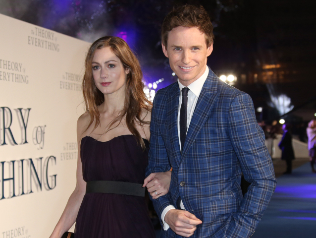 Eddie Redmayne a jeho už manželka Hannah Bagshawe 