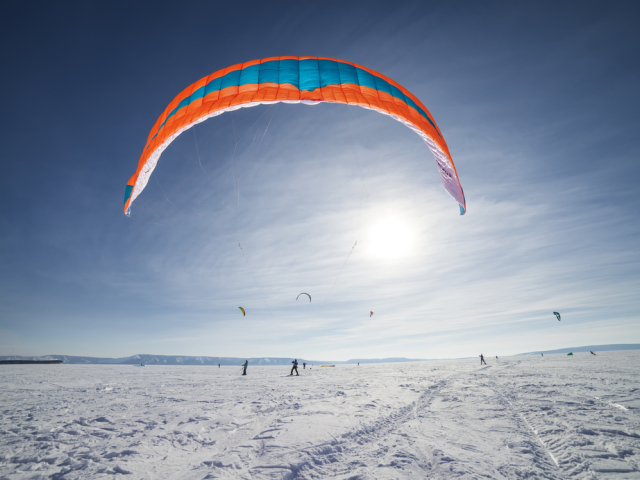 snowkiting, sneh, hory, snowboard, lyže,